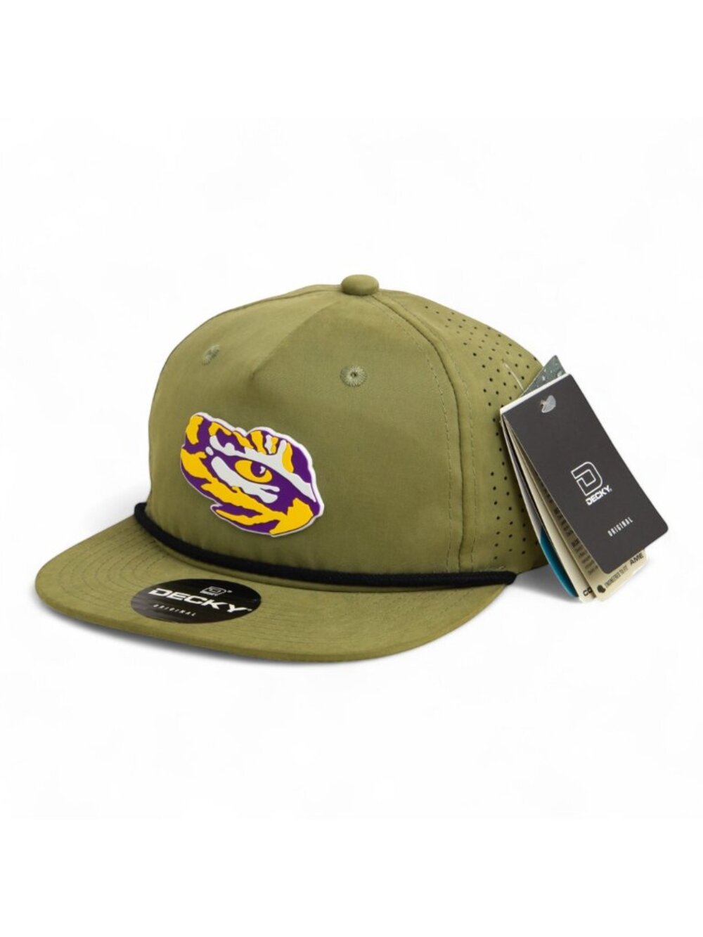 LSU Tiger Eye 3D Perforated Rope Hat- Loden/ Black